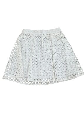 FRNCH White Eyelet Circle Skirt with Full Lining